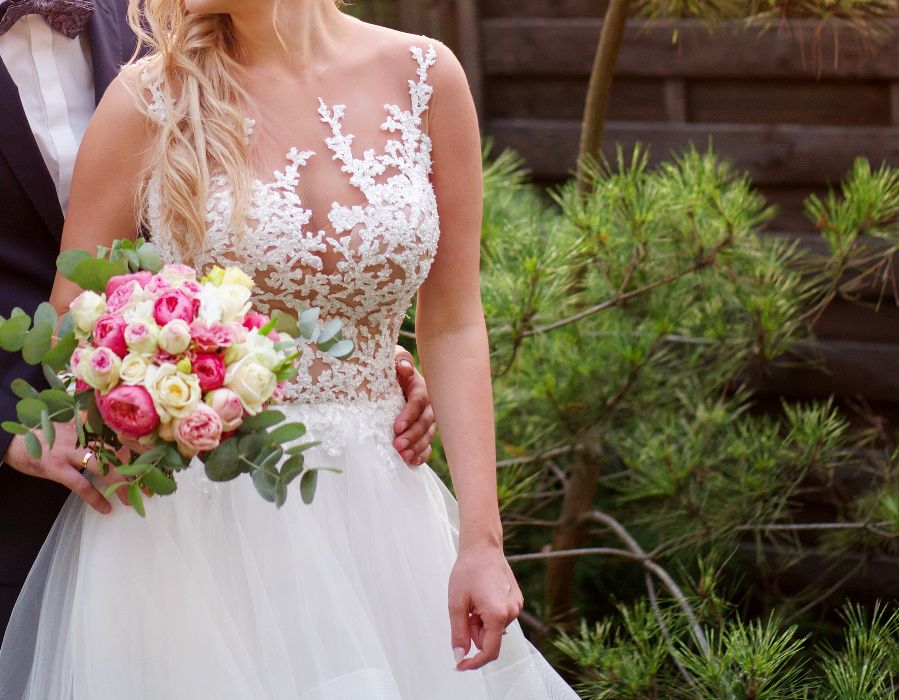 suknia ślubna piękna włoska rozmiar 38