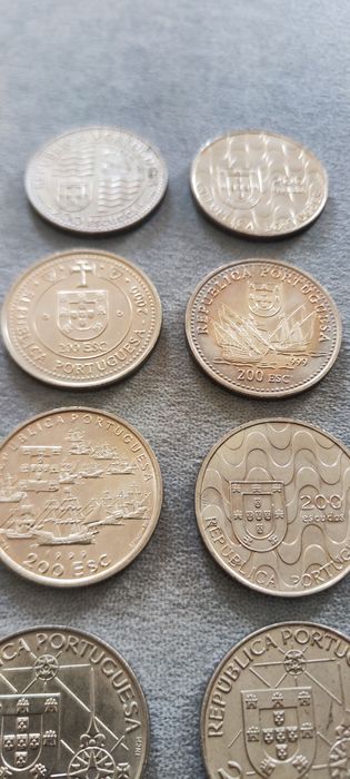 Conjunto de moedas 200 escudos
