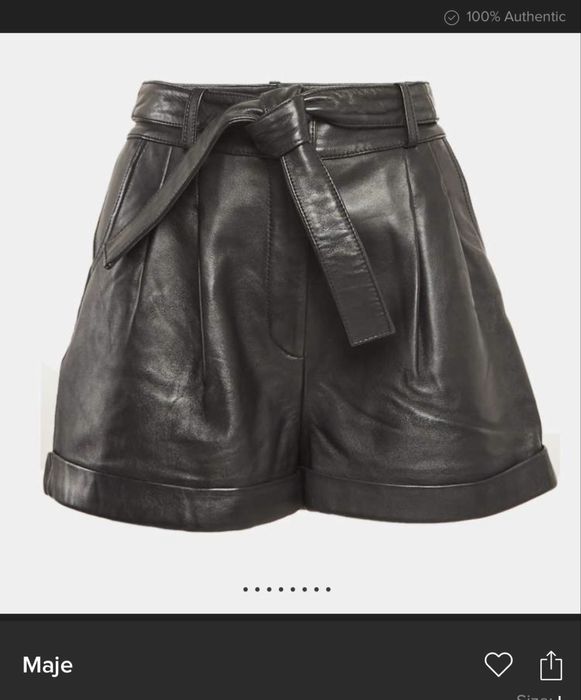 Шорти maje натуральна шкіра 34 xs s