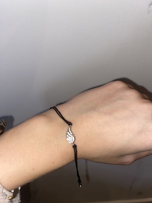 Srebrna bransoletka skrzydło