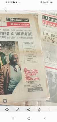 Старинные  газеты франциии 1965 год.