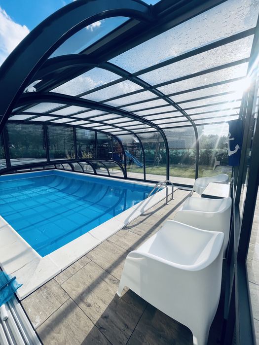 -Basen zadaszony, jacuzzi, sauna!klimatyzacja,aneksy kuchenne.