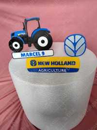 Topper dekoracje na tort NEW HOLLAND, Traktor, Farming