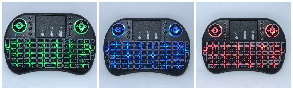 Mini teclado com rato (TouchPad) wireless bluetooth e luz LED