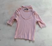 krótka różowa bluzka bershka xs krótki rękaw crop top