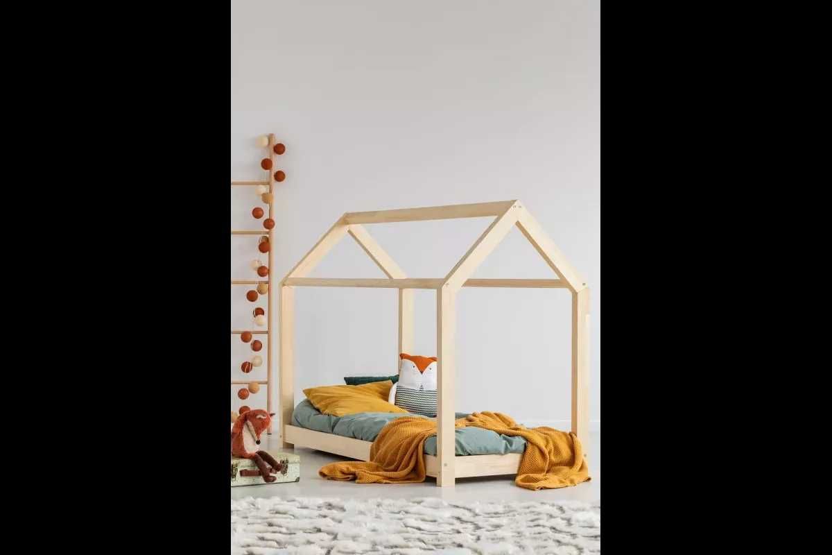 Drewniane łóżko dziecięce z szufladą 90x200 SZARE Kurier GRATIS (1)