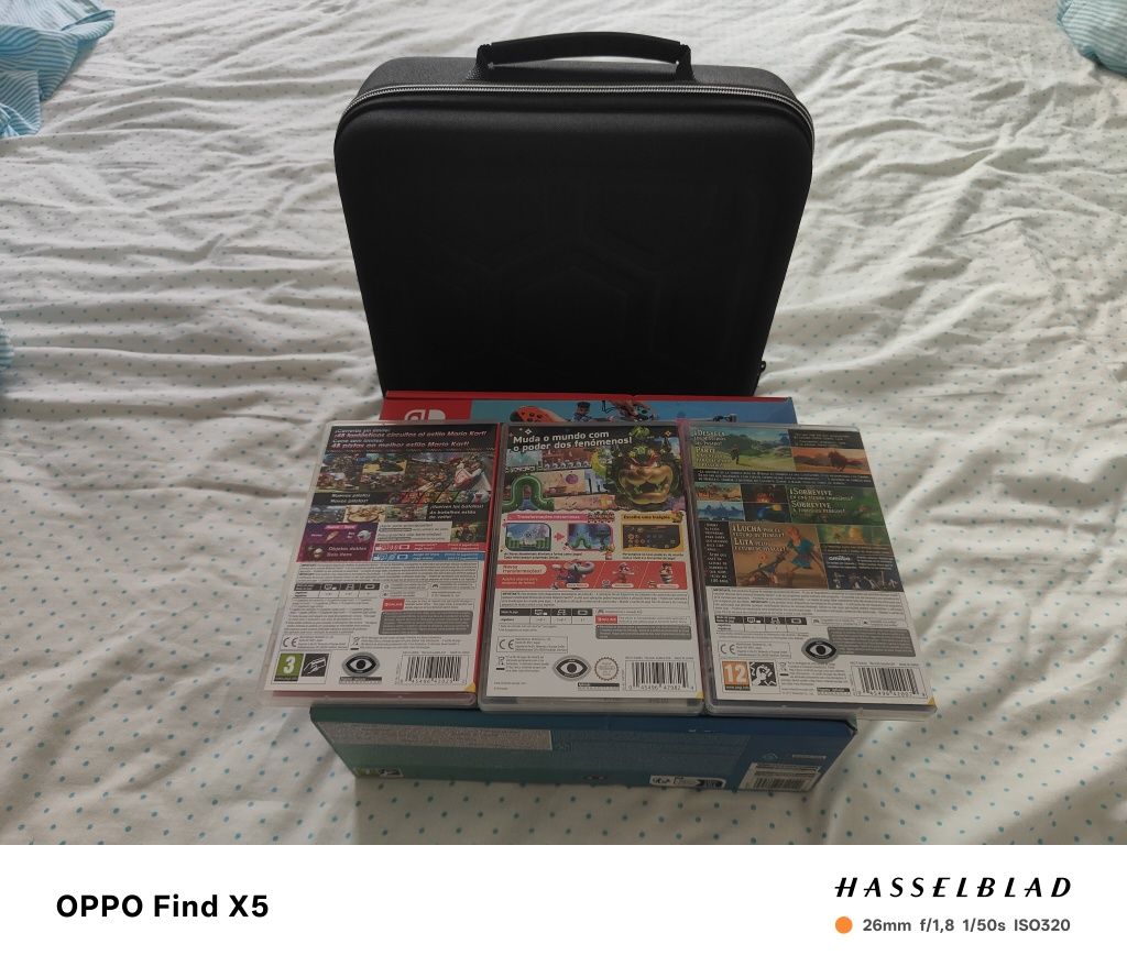 Nintendo Switch + Mala + Jogos