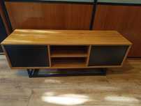SZAFKA / STOLIK RTV 120CM LOFT retro dąb / czarny mat