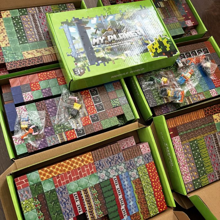 200ШТ +12шт героїв Конструктор магнітний майнкрафт minecraft блоки 3д