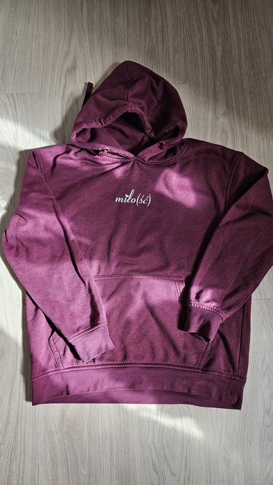 Bluza z kapturem Miłość burgundowa