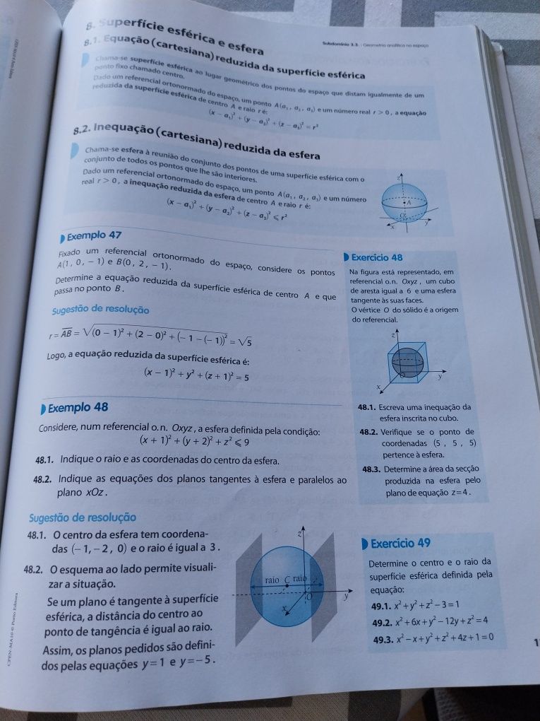 Livro preparação para o exame nacional Matemática A da Porto editora