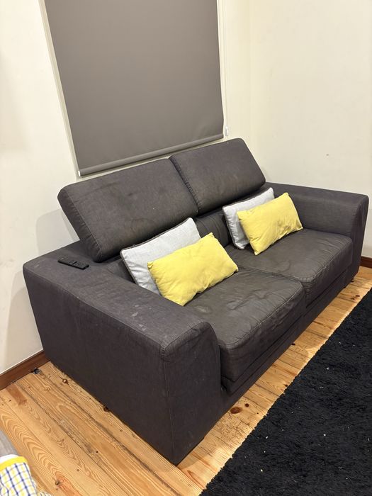 Sofa cinzento reclinavel