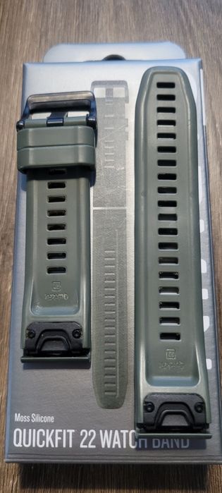 Oryginalny pasek silikonowy Garmin Quickfit 22mm oliwkowy