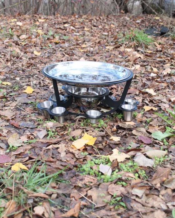 Садж для шашлику / Садж для шашлыка с подогревом - d 35см +комплект 9!