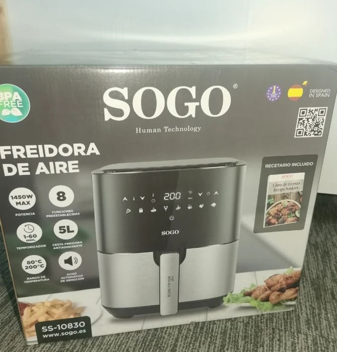 Fritadeira Air Fryer Sogo 1450W nova na caixa