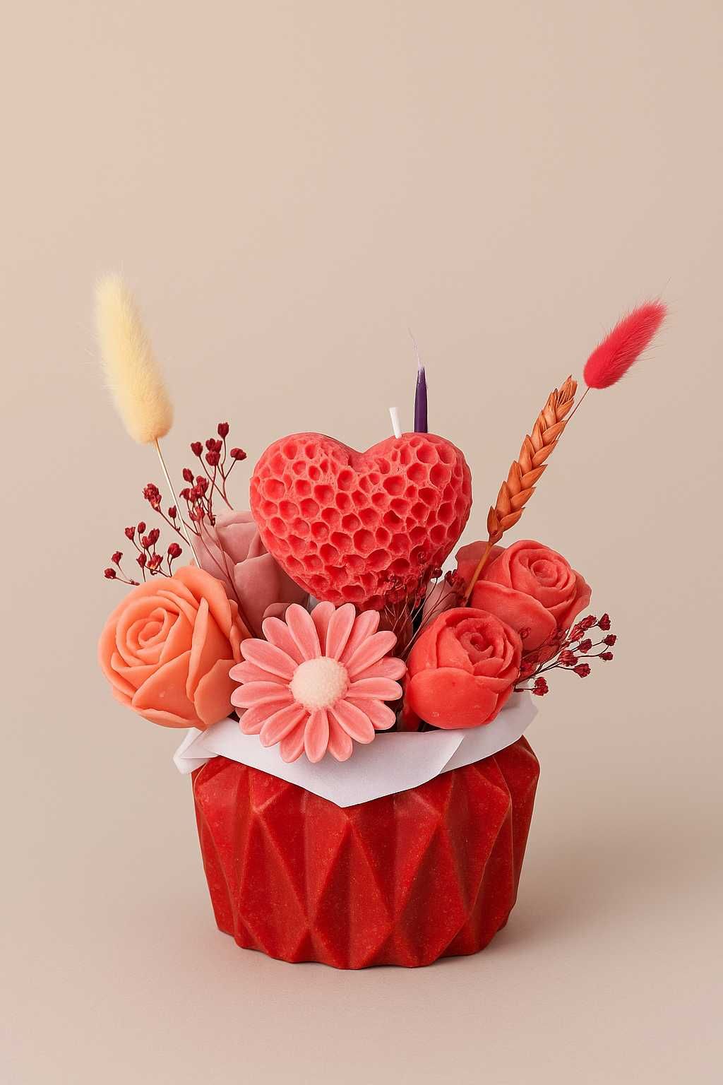 Arranjo de Velas Artesanais Decorativas – Feito à Mão