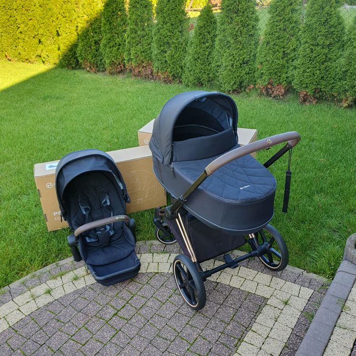 Wózek 2w1 Cybex Platinum Priam Rose Gold czarny