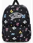 Plecak szkolny vans czarny w kolorowe kwiatki realm modny plecak vans