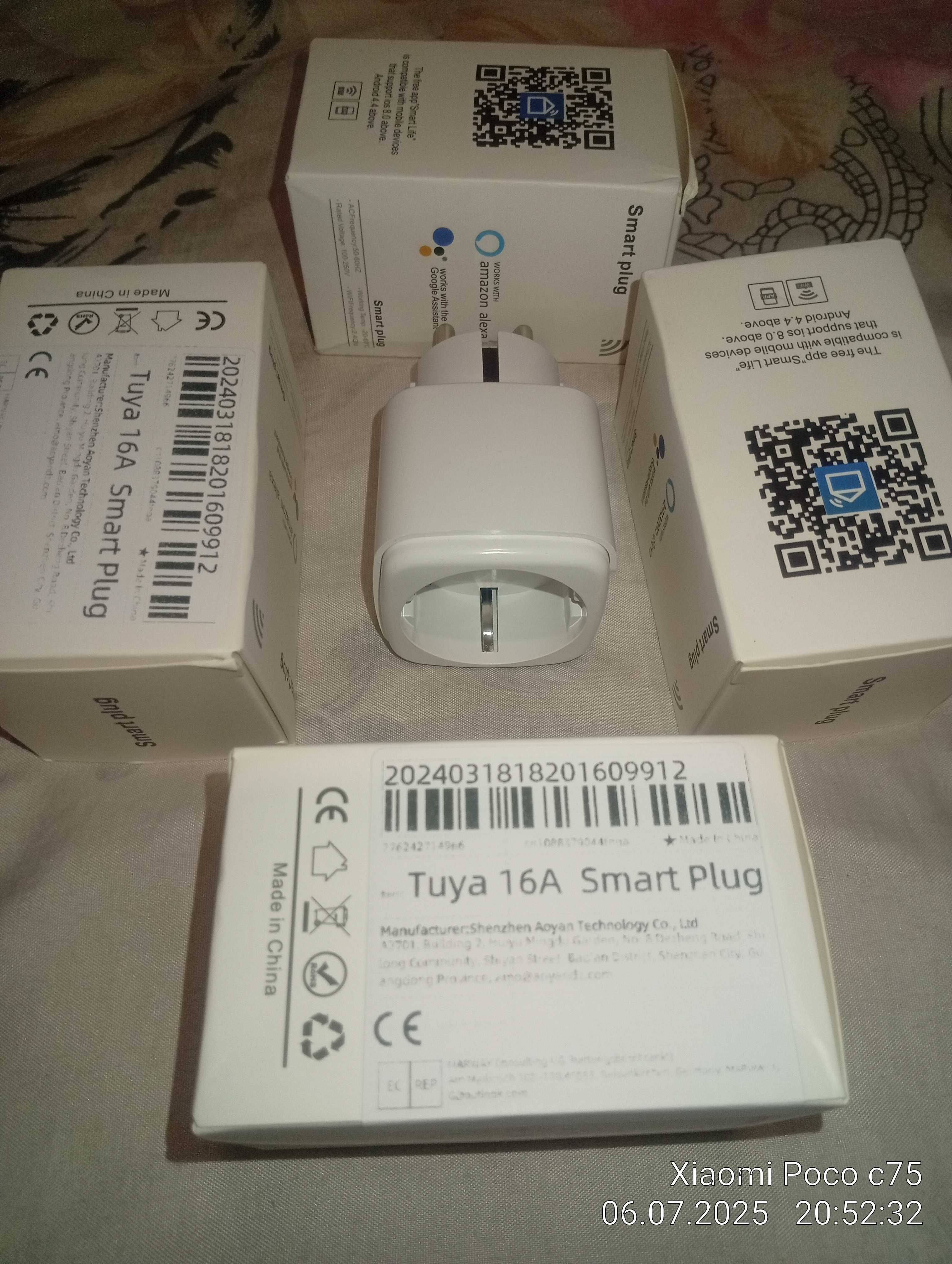 Умный Таймер розетка tuya 16A wifi Вкл./выкл. Э.приборов по расписанию