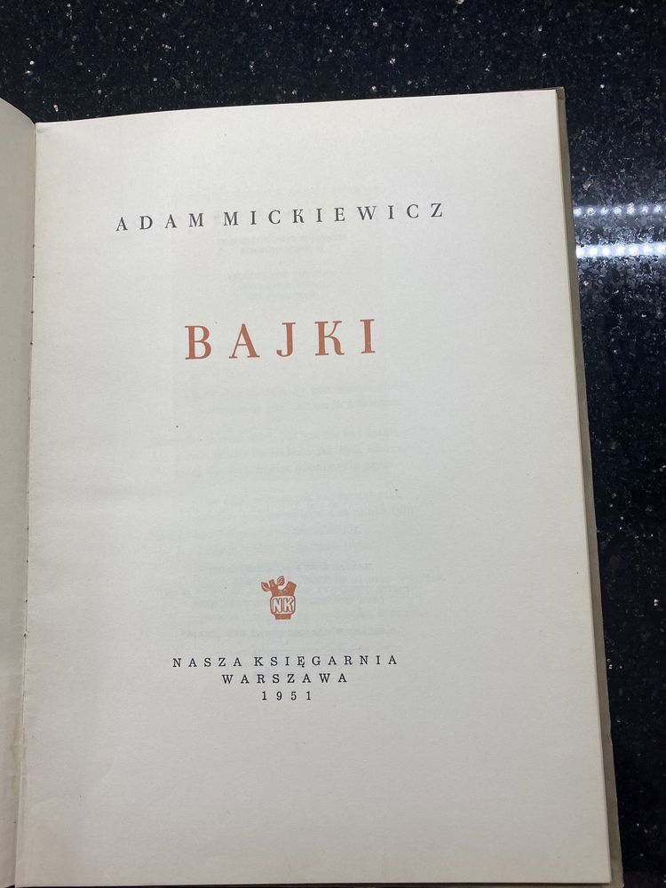 Adam Mickiewicz Bajki 1951