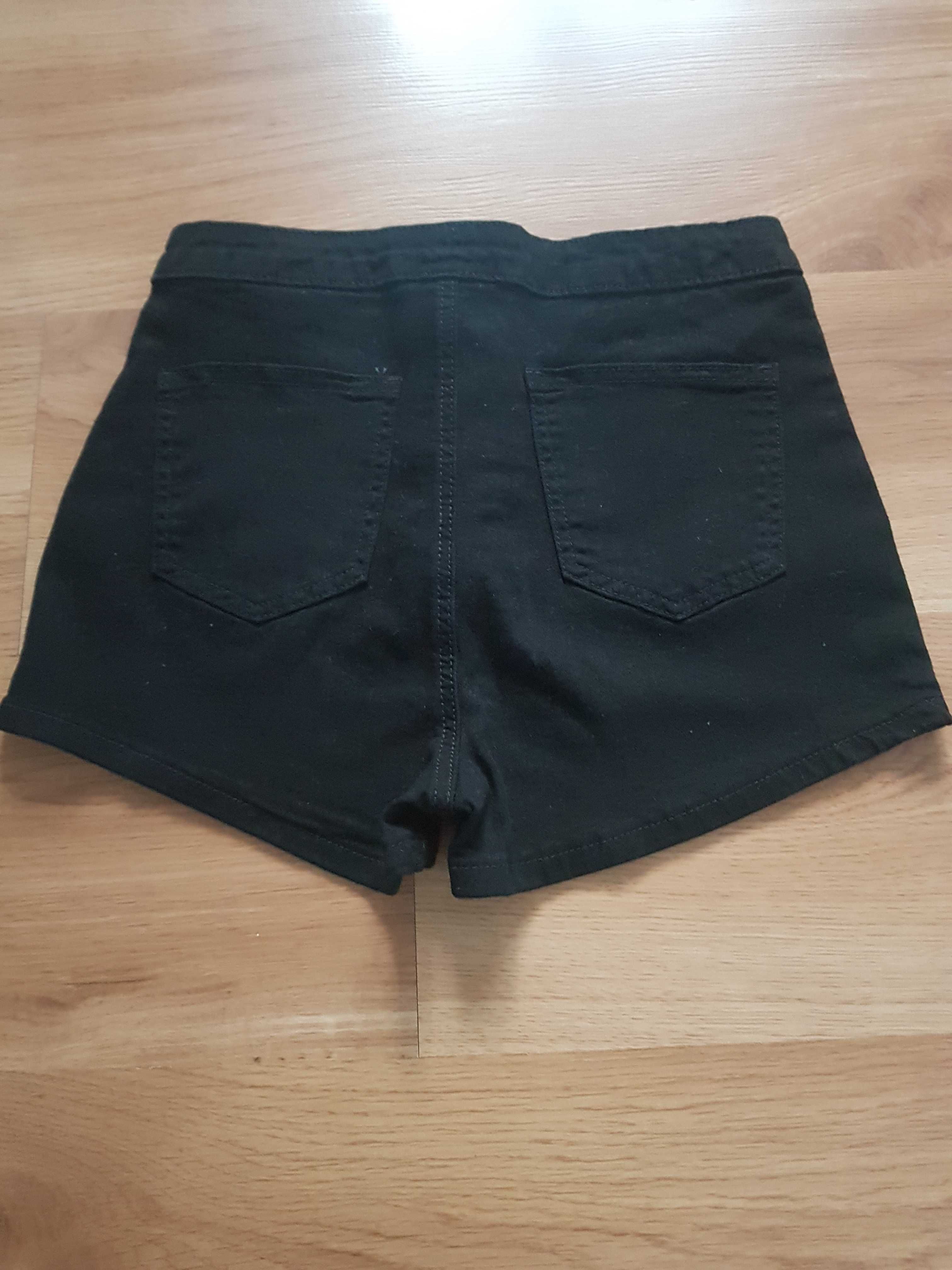 Nowe czarne jeansowe szorty Shein S