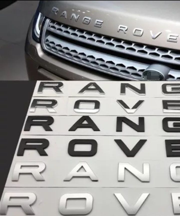Эмблема надпись буквы LAND ROVER RANGE ROVER