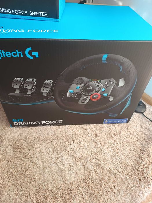 Zestaw Logitech G29 Driving Force + Shifter + Stojak – Stan idealny!