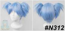 Nagisa Shiota Sally Face cosplay wig peruka błękitna z kitkami krótka