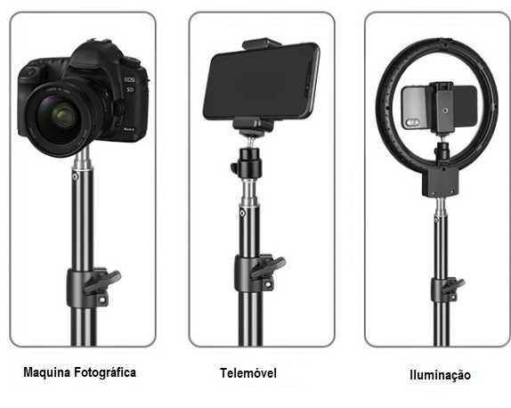 Tripés para maquina fotografica e camera video. e telemóvel.