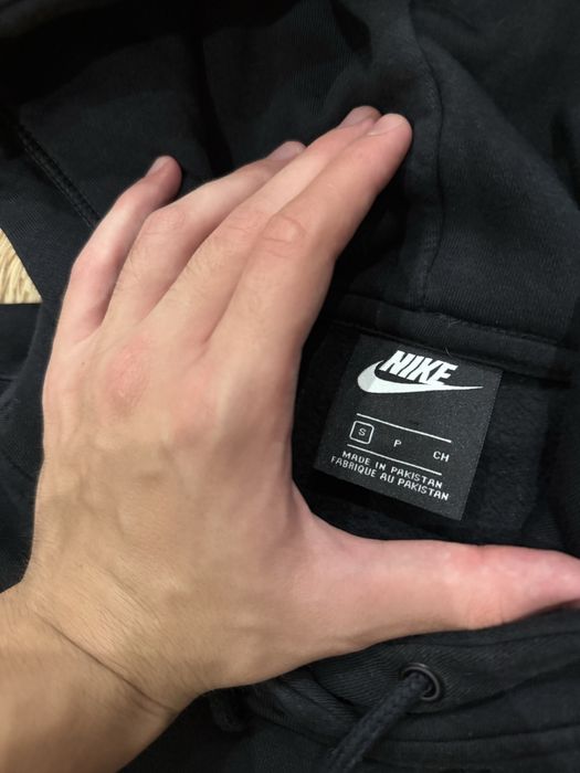 Чёрная кофта худи nike logo найк оригинал s