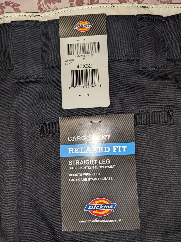 Рабочие брюки Dickies 34x30 карго темно-синие 40x32