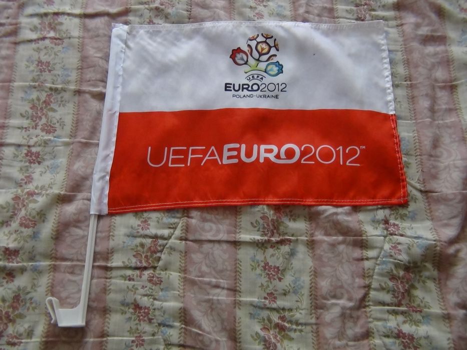 Flaga samochodowa z Euro 2012 Polska - Ukraina