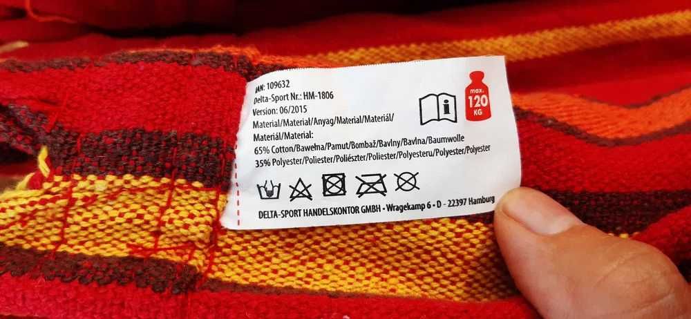 Hamak ogrodowy w paski