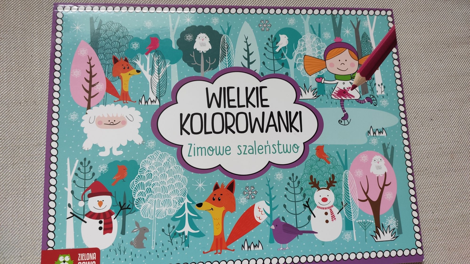 Wielkie kolorowanki Zimowe szaleństwo Zielona Sowa