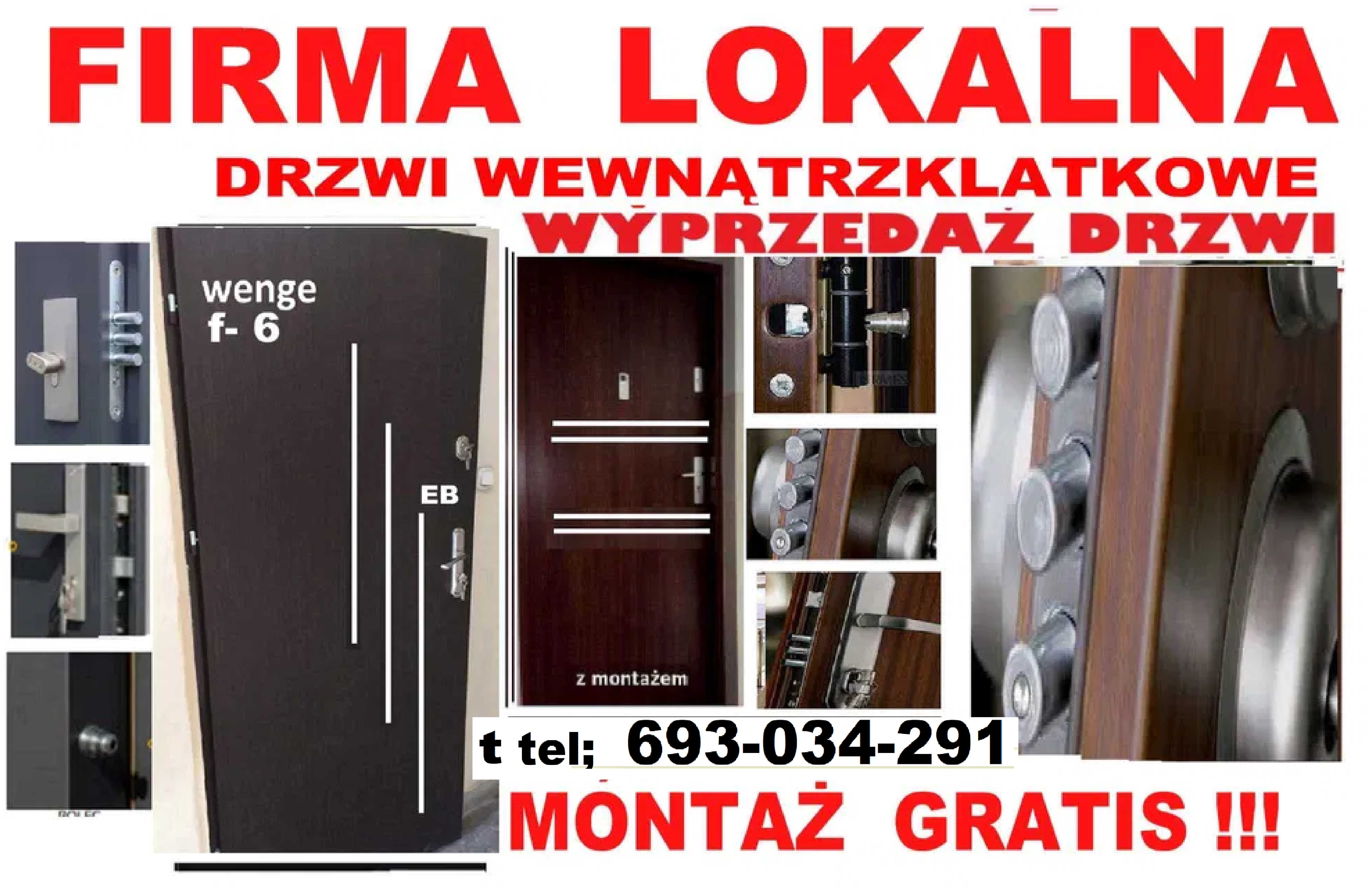 Drzw z montażem ZEWNĘTRZNE-WEJSCIOWE, metalowe i drewniane