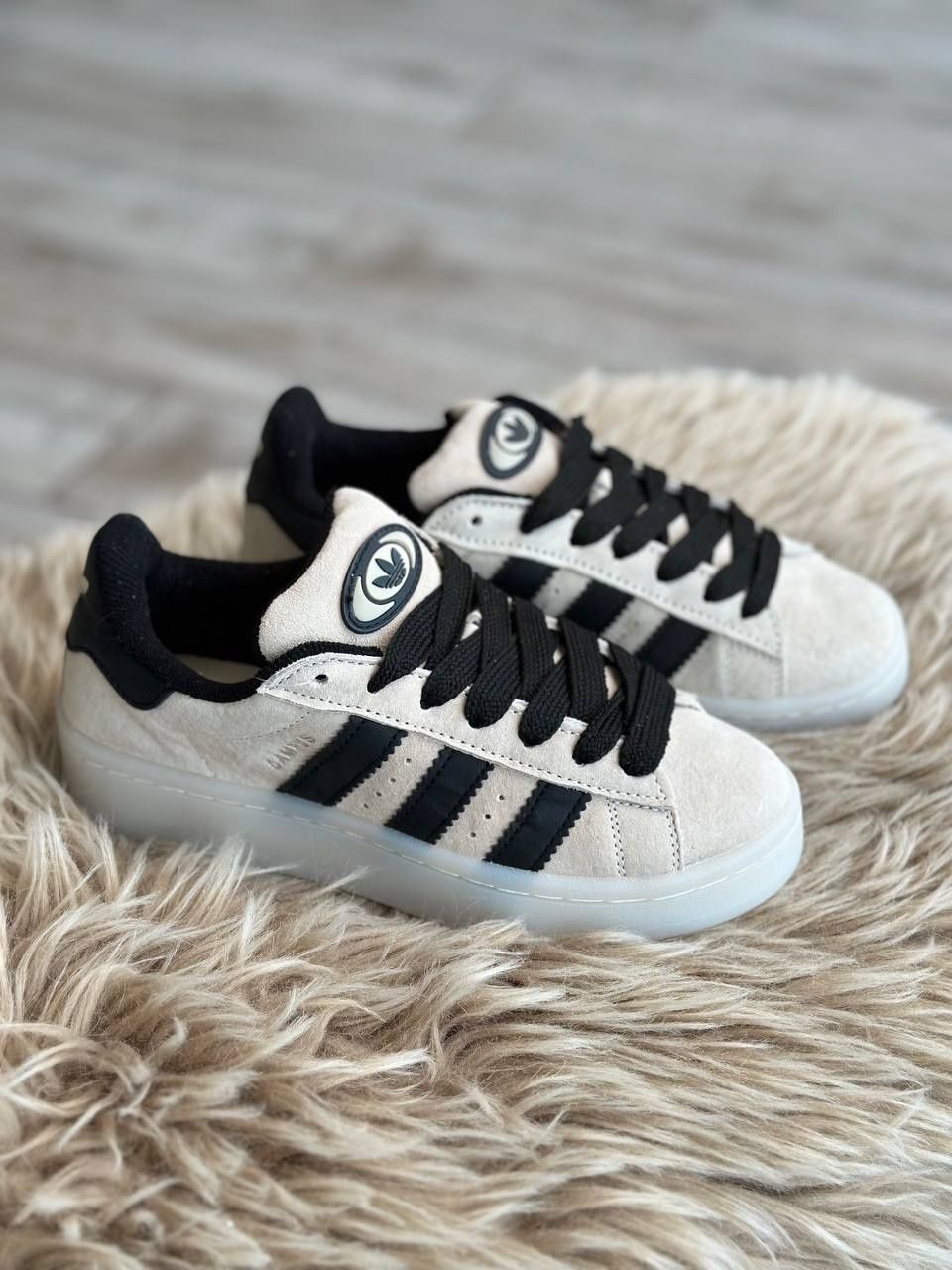 Женские Кроссовки Adidas Campus 00s Beige Black Взуття Обувь Кросівки