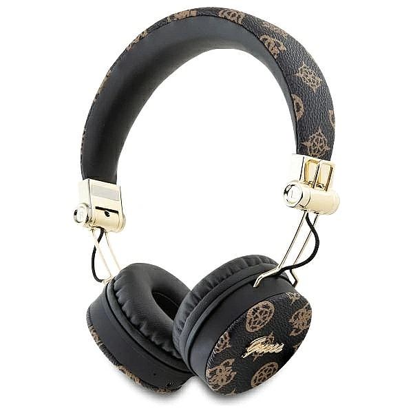 Słuchawki nauszne Bluetooth Guess Peony Script Round Shape ENC - czarn