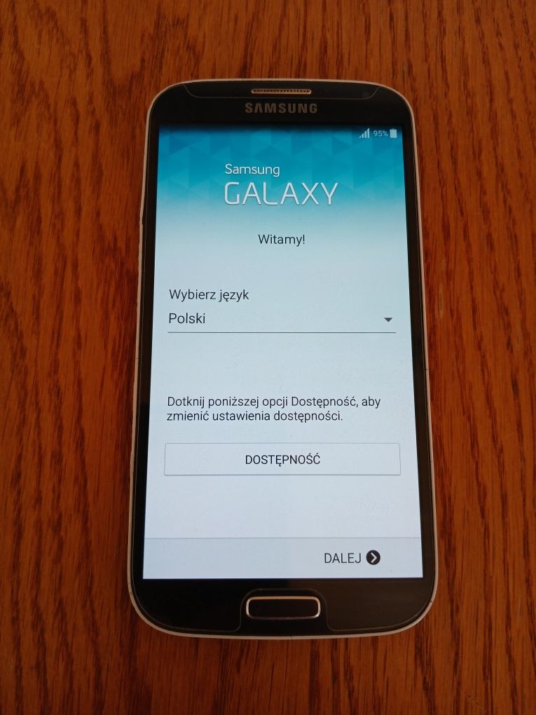 Samsung Galaxy S4 i9515 złota ramka nowa bateria + plecki