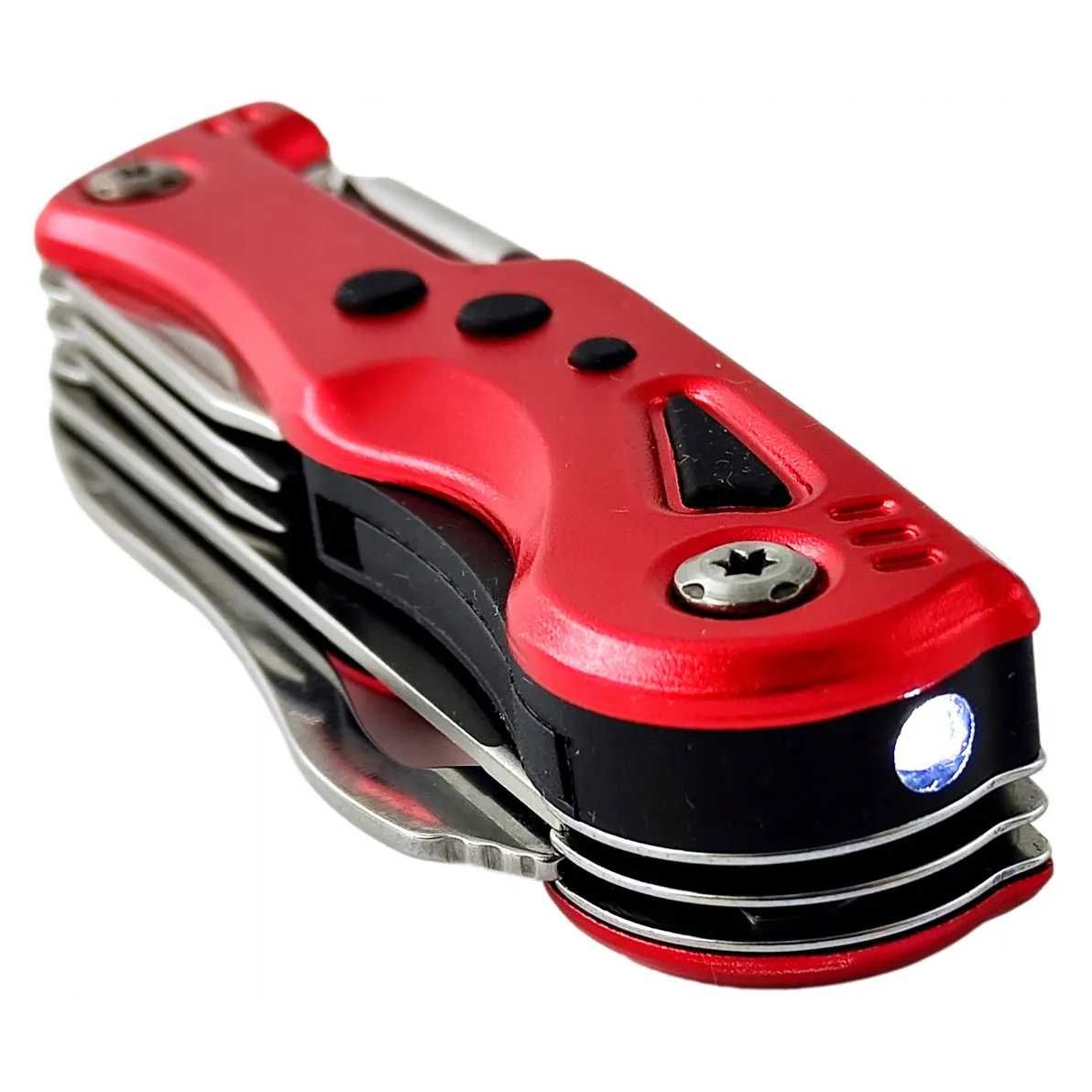 Multitool scyzoryk składany latarka survival outdoor 12w1 - Foxter