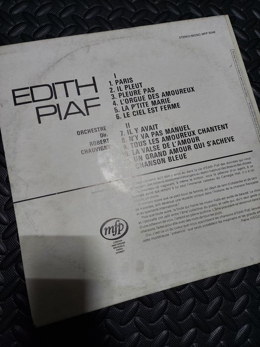 płyta winyl  Edith Piaf beż rys