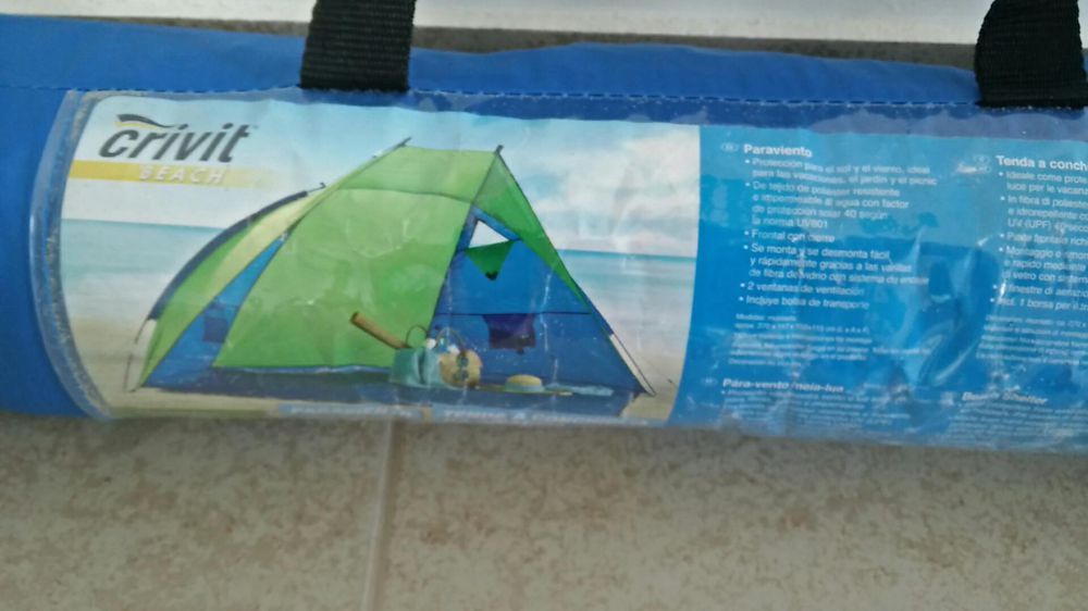 Tenda pára-vento para praia