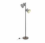 Lampa podłogowa Eglo Barnstaple czarny odcienie brązu,beżu POWYSTAWOWY