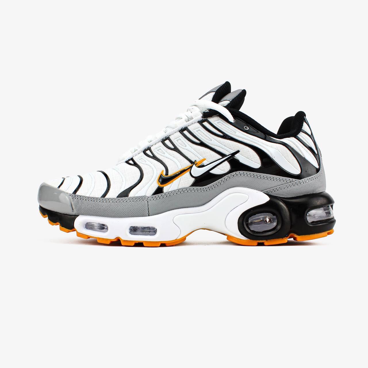 Мужские кроссовки Nike Air Max Plus TN Mean Grey-White Double Swoosh.