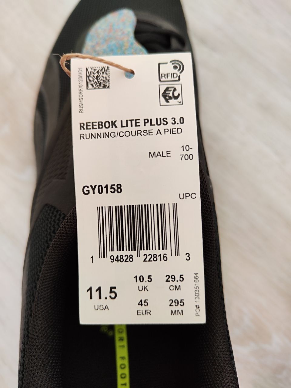 Кросівки чоловічі reebok  lite plus 3.0 45р, 11.5us устілка 29.5см