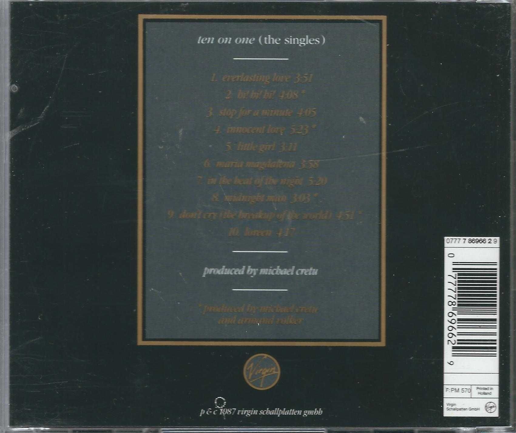CD Sandra - Ten On One (The Singles) (1987) (Virgin)