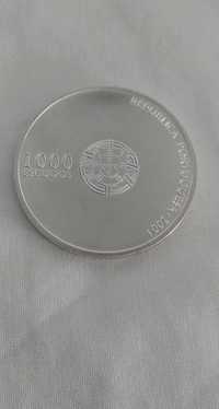 moeda prata 1000 euro 2004 uefa