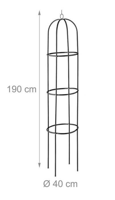 Relaxdays Pergola wysoka 190 cm czarna