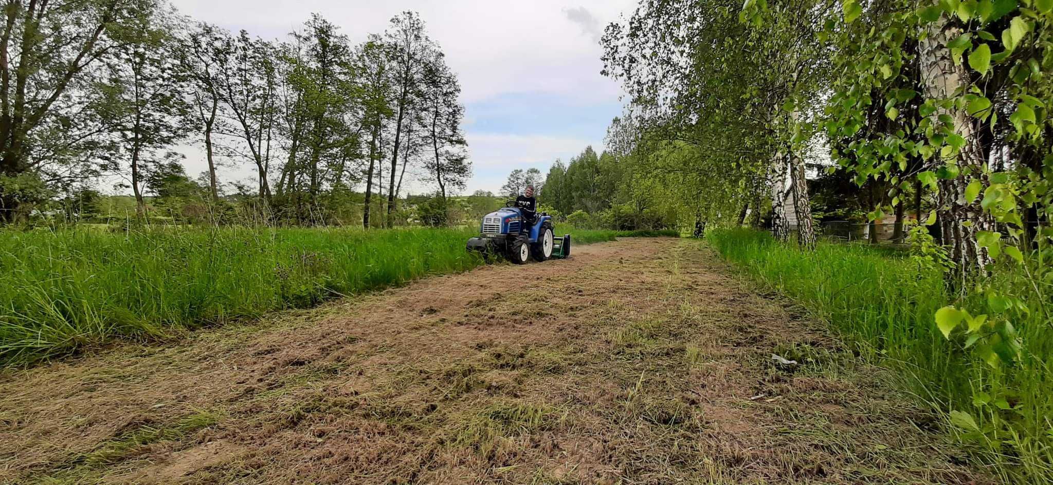 Usługi ogrodnicze glebogryzarką separacyjną, koszenie, trawnik