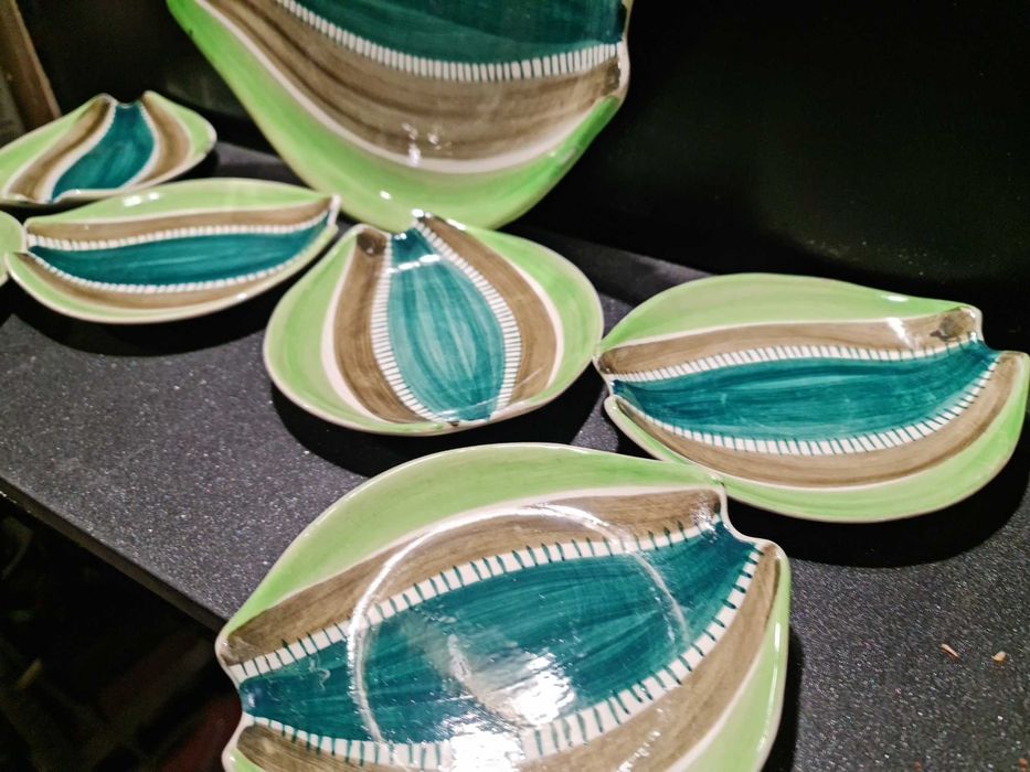 Włocławek Elżbieta Piwek-Białoborska patera do ciast talerze vintage