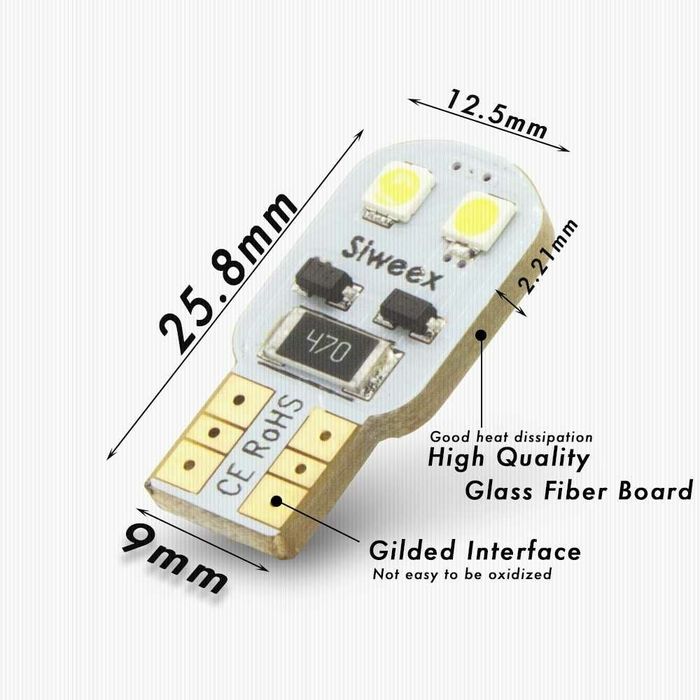 Надежные w5w T10 LED Canbus авто лампа светодиодная